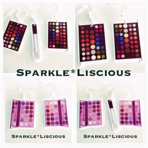 make up palette earrings