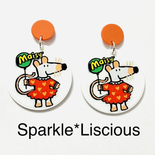 Maisy  mouse earrings & keyring