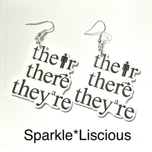 Their there and they’re teachers earrings