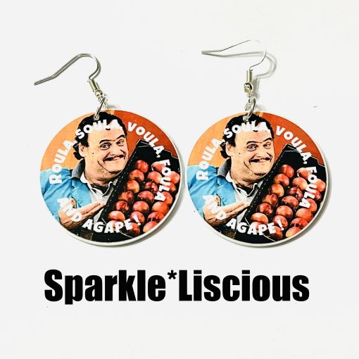 Con the fruiterer Roula soula voula foula and agape earrings