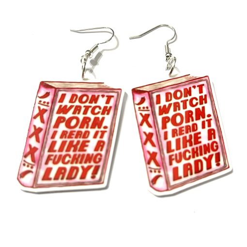 I don’t watch porn earrings