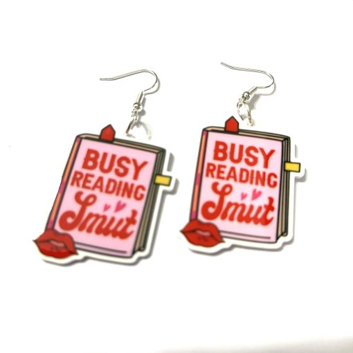 Busy reading smut earrings