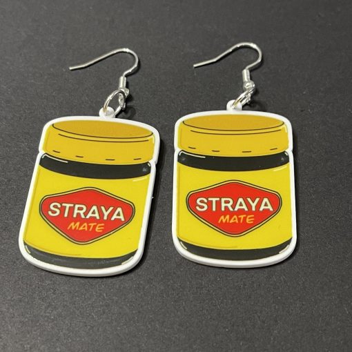 Vegemite Straya mate earrings