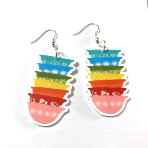Corelle bowl stack earrings