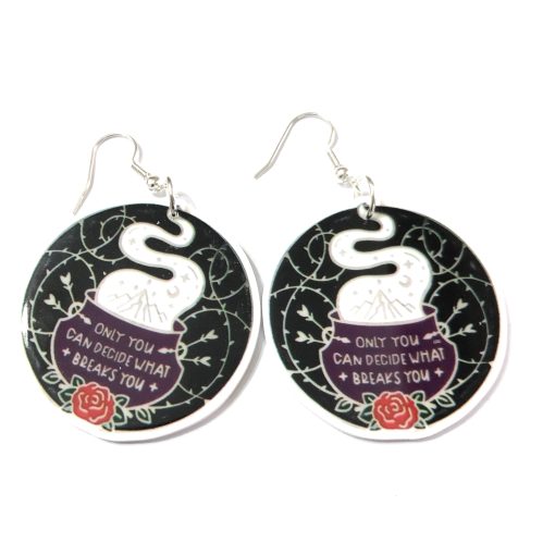 Acotar quote earrings only you can choose what breaks you
