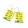Dr Seuss one fish earrings