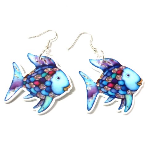 Rainbow fish earrings