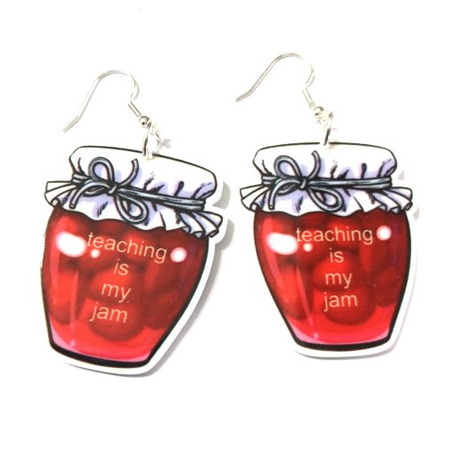 Teaching is my jam earrings