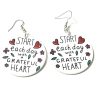 Start each day with a grateful heart earrings