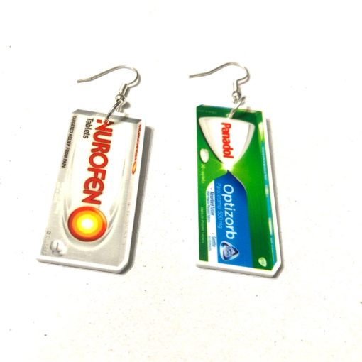hangover pill earrings