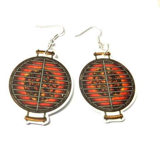 barbecue plate earrings