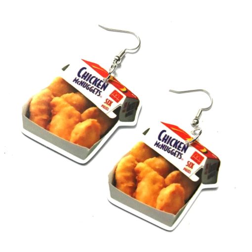 chicken nugget earrings