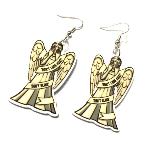 dr who weeping angels dont blink earrings