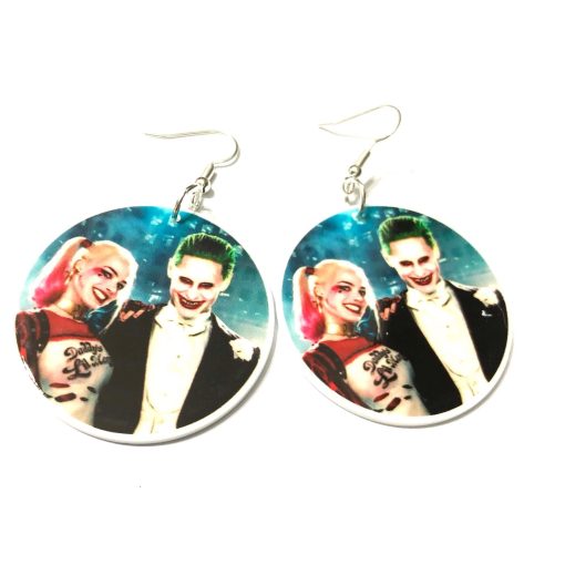 harley quinn and joker earrings.