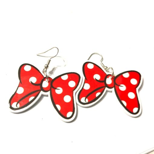 minnie mouse bow earrings