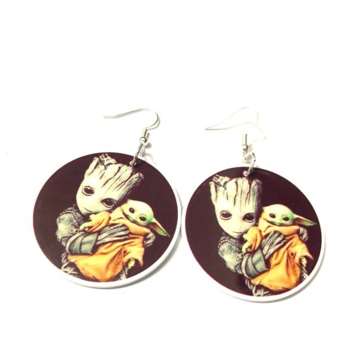 groot and baby yoda cuddle earrings