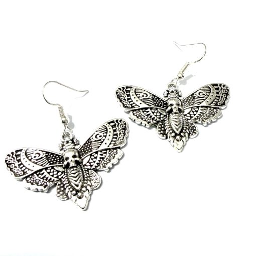 Death moth earrings