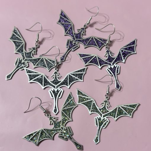 Dragon stainless steel ear hook earrings