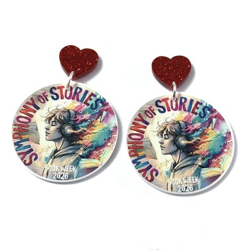 Book week earrings symphony of stories