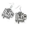 Coffee teach repeat earrings