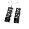 Teach chemical symbol earrings