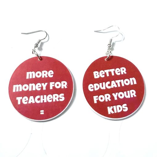 Teacher protest earrings